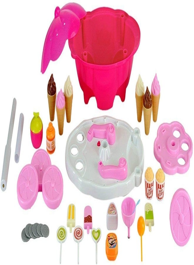 HEER Ice Cream Parlour Set for Your Child with Lights and Music Toy (HCCD Enterprise (Pink) - Image 4